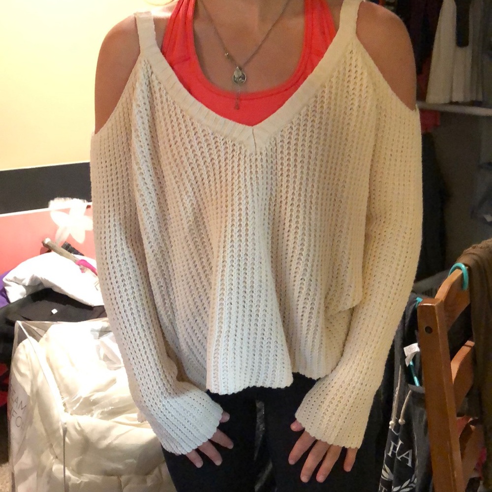 Cream colored sweater!